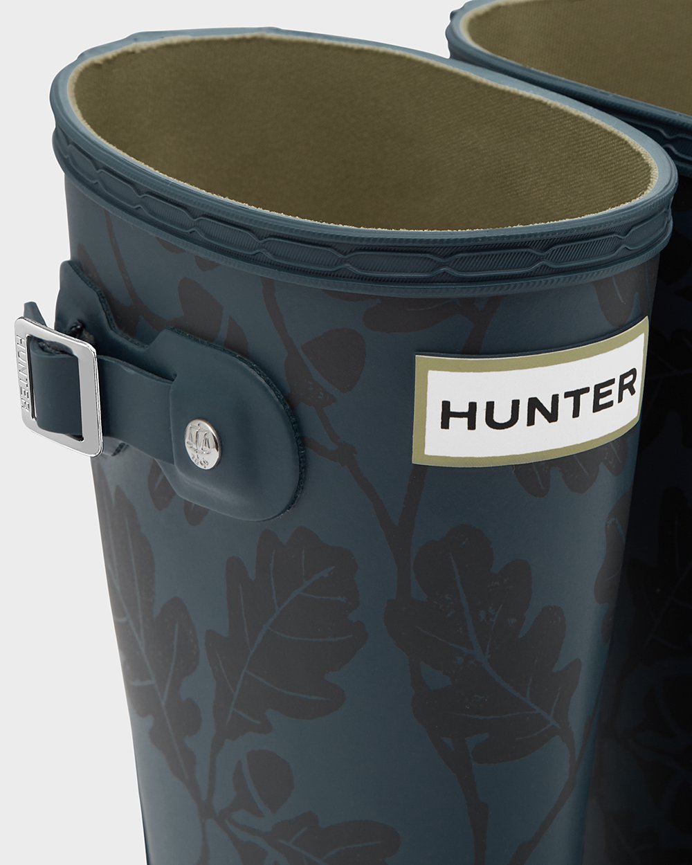 Kids Hunter Original Big National Trust Print | Rain Boots Blue | NZ-90753-FGCD